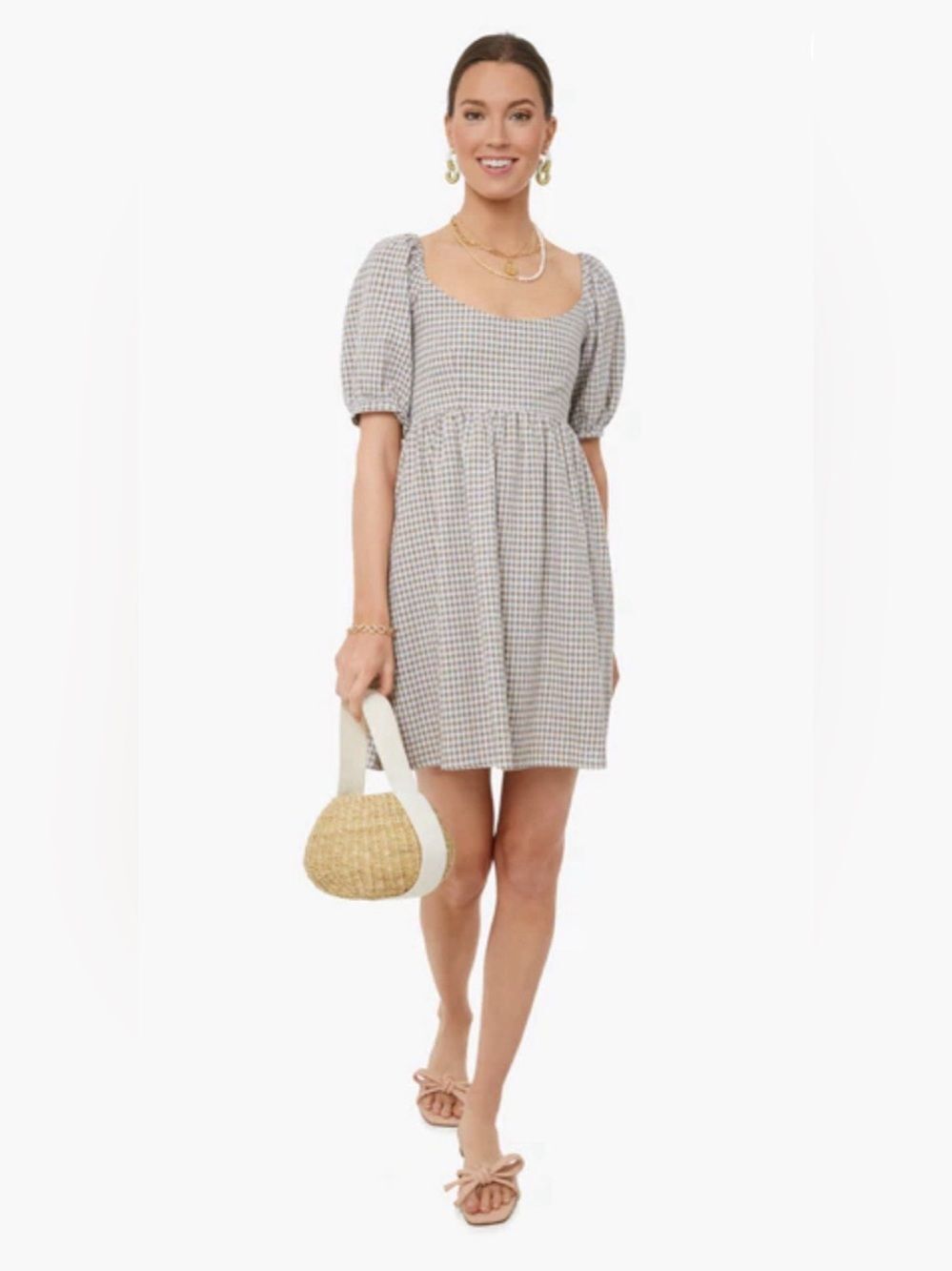 Tuckernuck Pomander Place Beachwood Gingham Abigail Dress Size Small